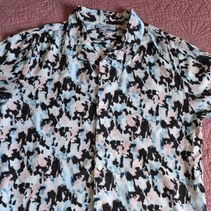 Men's Abstract Pattern Button Down Shirt